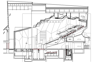 可変劇場イスを床下ピットに収納　図面