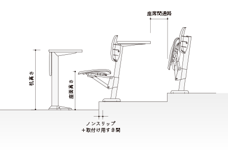 段床 SD-331シリーズ　断面図