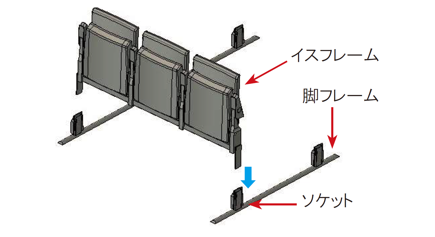 アリーナ席をもっと快適な空間に 日本初上陸のイス設置システム「マトリックスシステム」